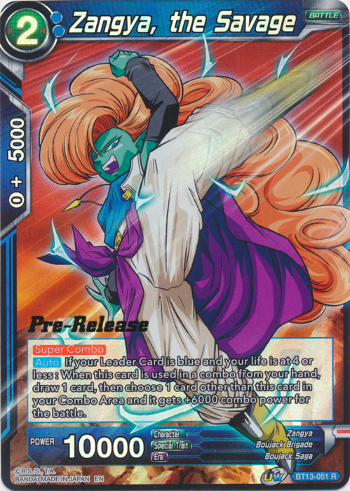 Zangya, the Savage (BT13-051) [Supreme Rivalry Prerelease Promos] | Odin's Place