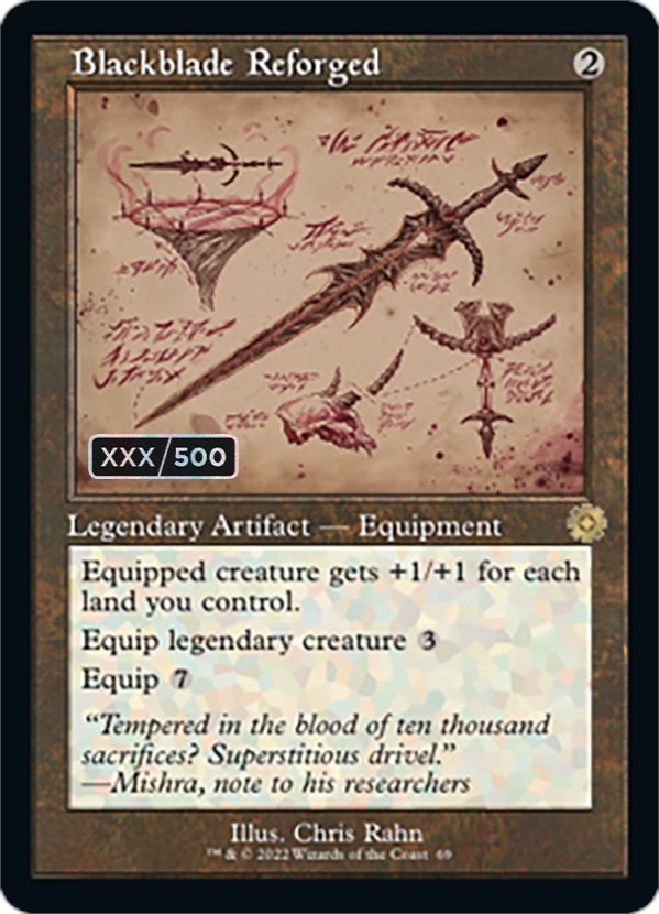 Blackblade Reforged (Retro Schematic) (Serialized) [The Brothers' War Retro Artifacts] | Odin's Place