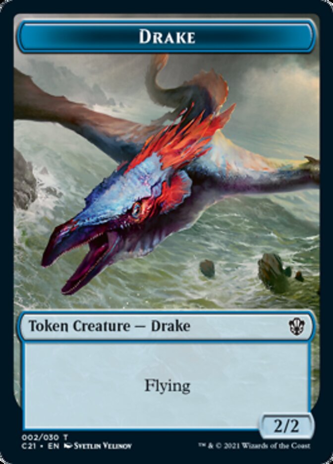 Drake // Elemental (002) Double-Sided Token [Commander 2021 Tokens] | Odin's Place