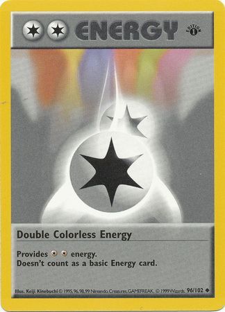 Double Colorless Energy (96/102) (Shadowless) [Base Set 1st Edition] | Odin's Place