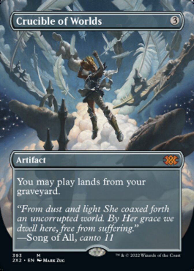 Crucible of Worlds (Borderless Alternate Art) [Double Masters 2022] | Odin's Place