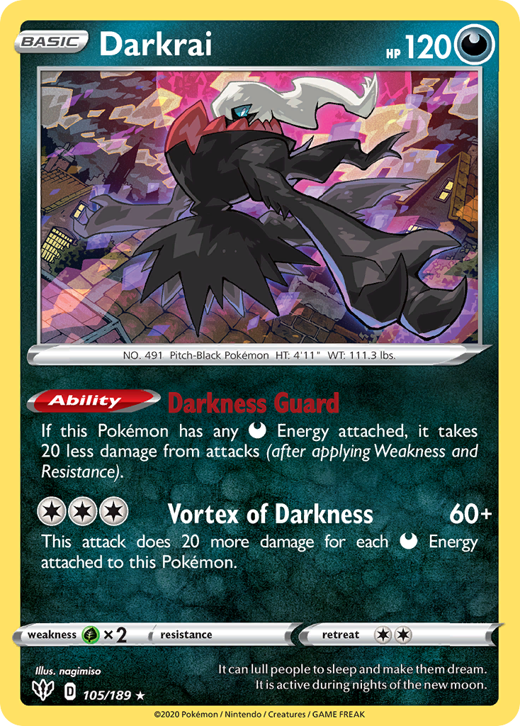 Darkrai (105/189) [Sword & Shield: Darkness Ablaze] | Odin's Place