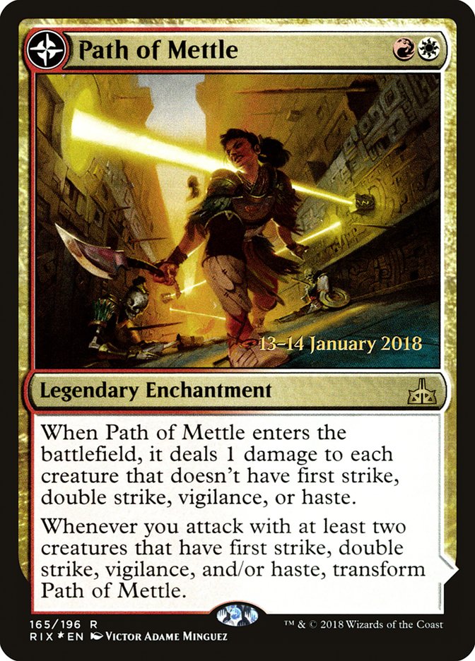 Path of Mettle // Metzali, Tower of Triumph [Rivals of Ixalan Prerelease Promos] | Odin's Place