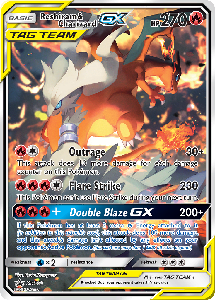 Reshiram & Charizard GX (SM201) [Sun & Moon: Black Star Promos] | Odin's Place