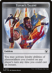 First Mate Ragavan // Teferi's Talent Emblem Double-Sided Token [March of the Machine Commander Tokens] | Odin's Place