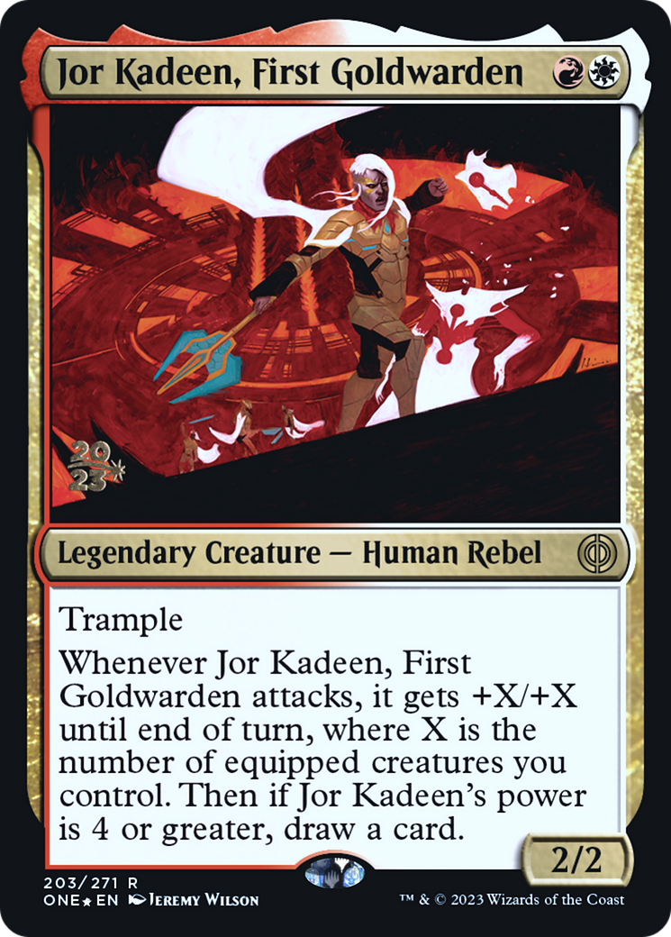 Jor Kadeen, First Goldwarden [Phyrexia: All Will Be One Prerelease Promos] | Odin's Place