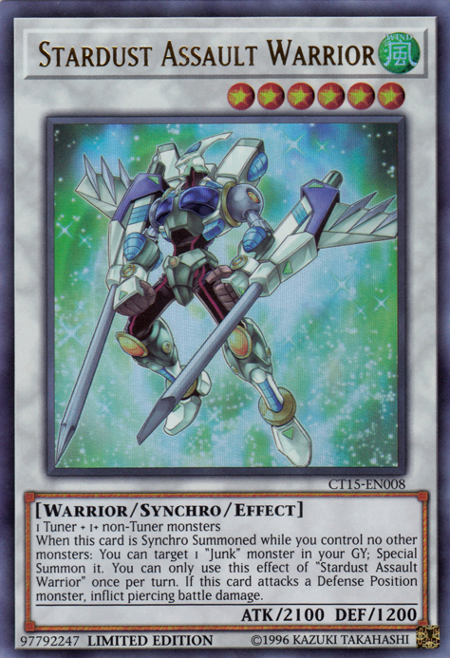 Stardust Assault Warrior [CT15-EN008] Ultra Rare | Odin's Place