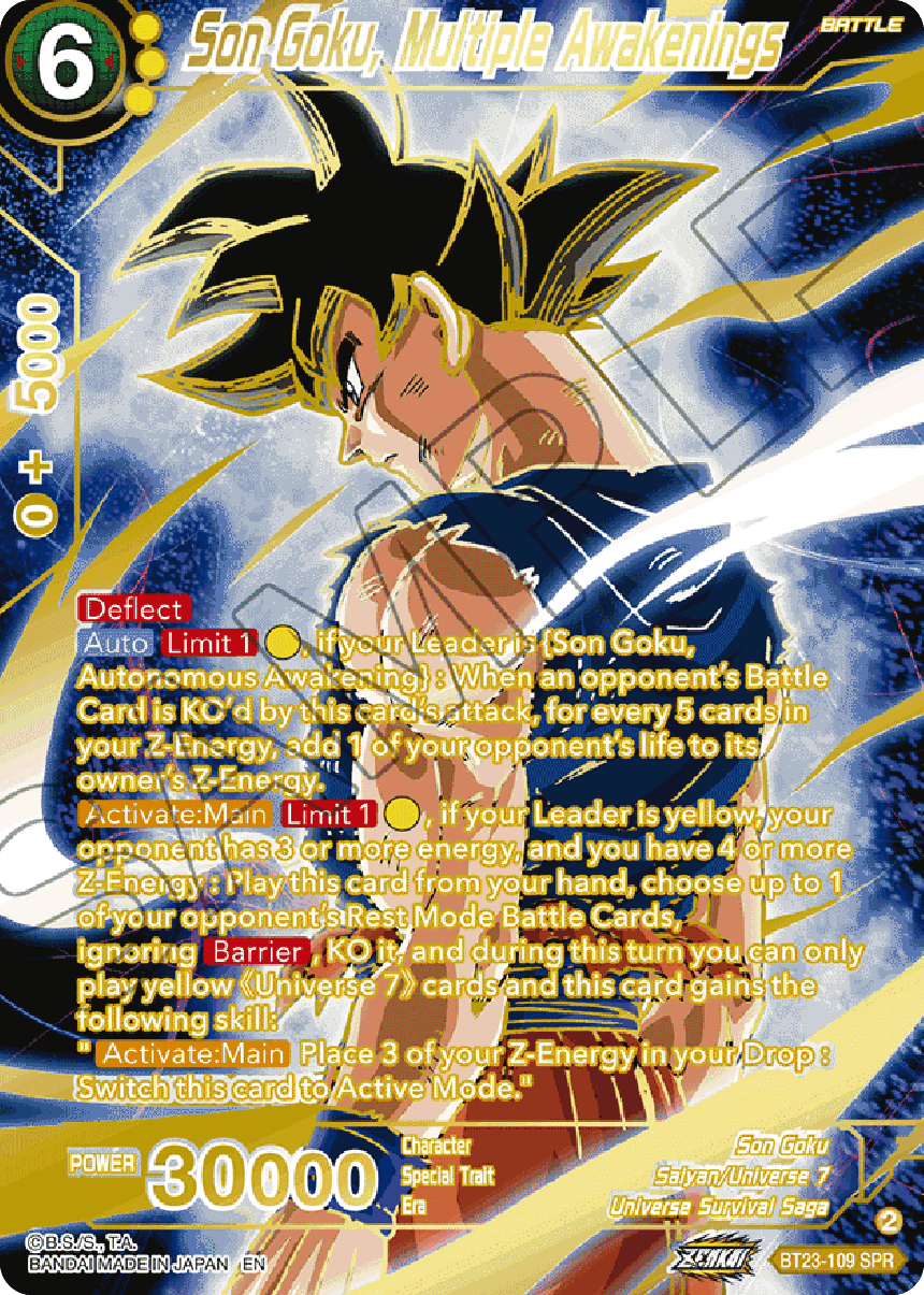 Son Goku, Multiple Awakenings (SPR) (BT23-109) [Perfect Combination] | Odin's Place