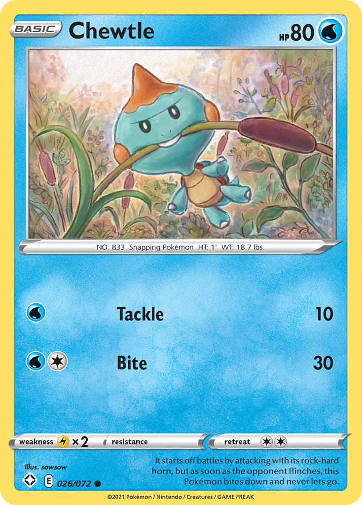 Chewtle (026/072) [Sword & Shield: Shining Fates] | Odin's Place