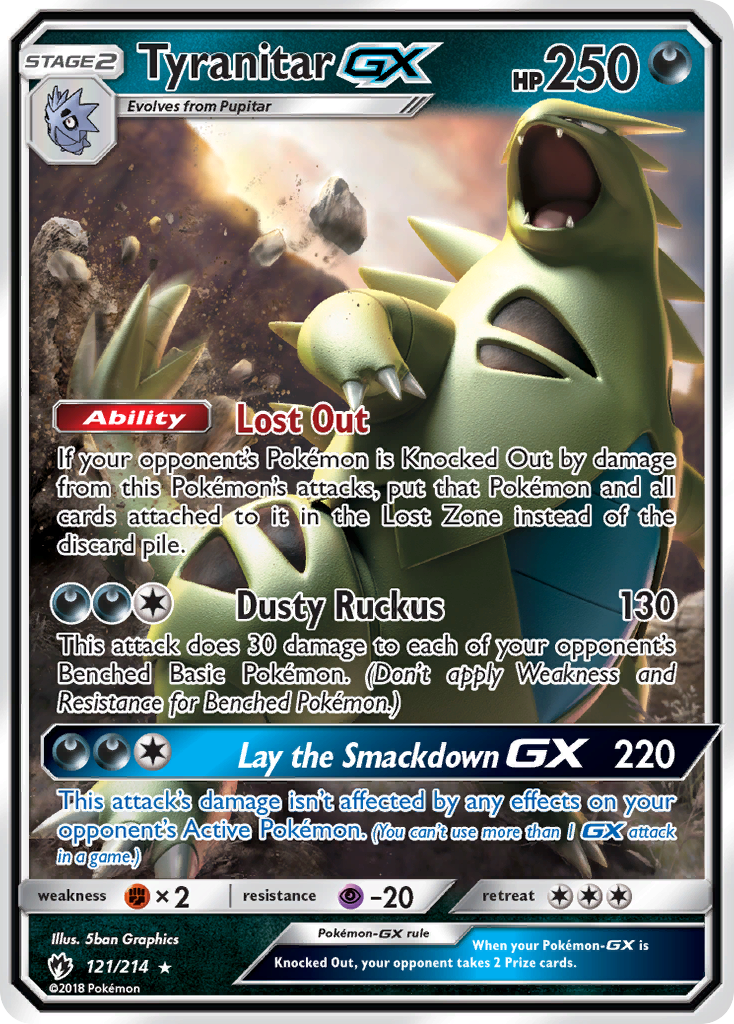 Tyranitar GX (121/214) [Sun & Moon: Lost Thunder] | Odin's Place