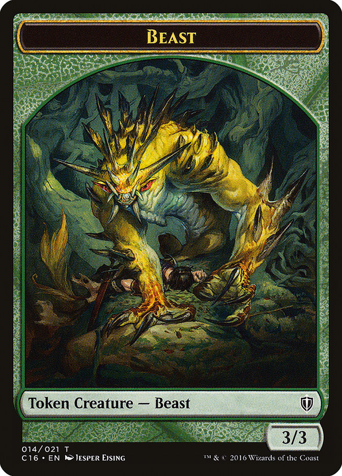 Beast // Ogre Double-Sided Token (14) [Commander 2016 Tokens] | Odin's Place