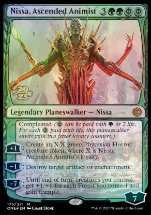 Nissa, Ascended Animist [Phyrexia: All Will Be One Prerelease Promos] | Odin's Place