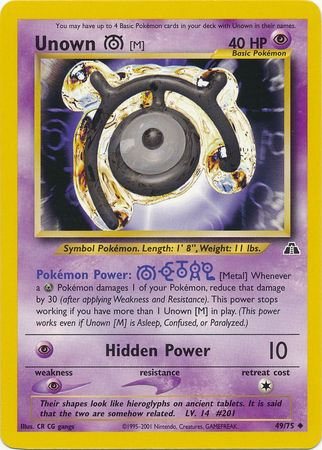 Unown [M] (49/75) [Neo Discovery Unlimited] | Odin's Place