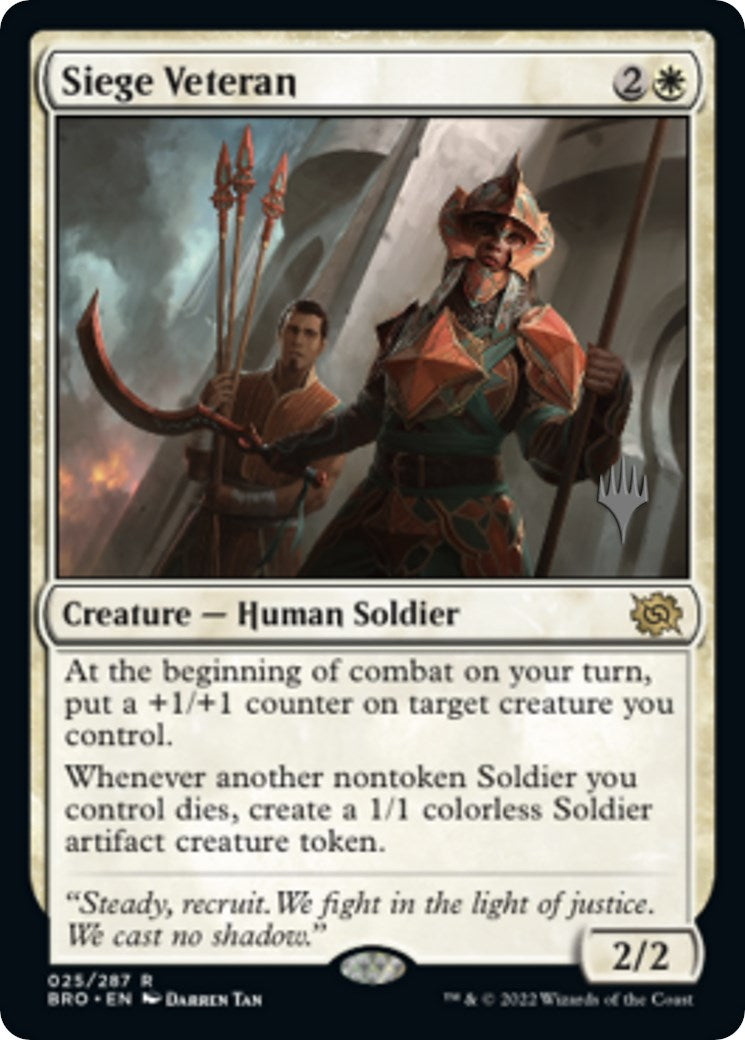 Siege Veteran (Promo Pack) [The Brothers' War Promos] | Odin's Place
