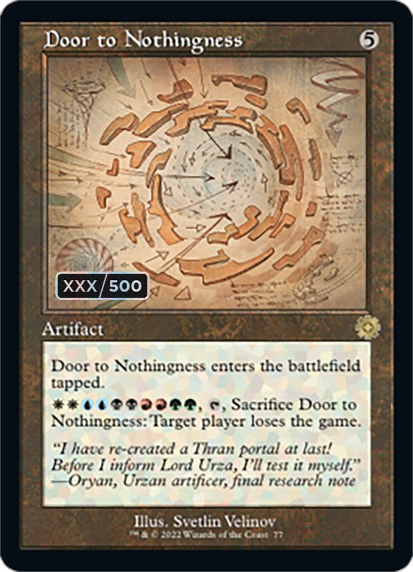 Door to Nothingness (Retro Schematic) (Serialized) [The Brothers' War Retro Artifacts] | Odin's Place