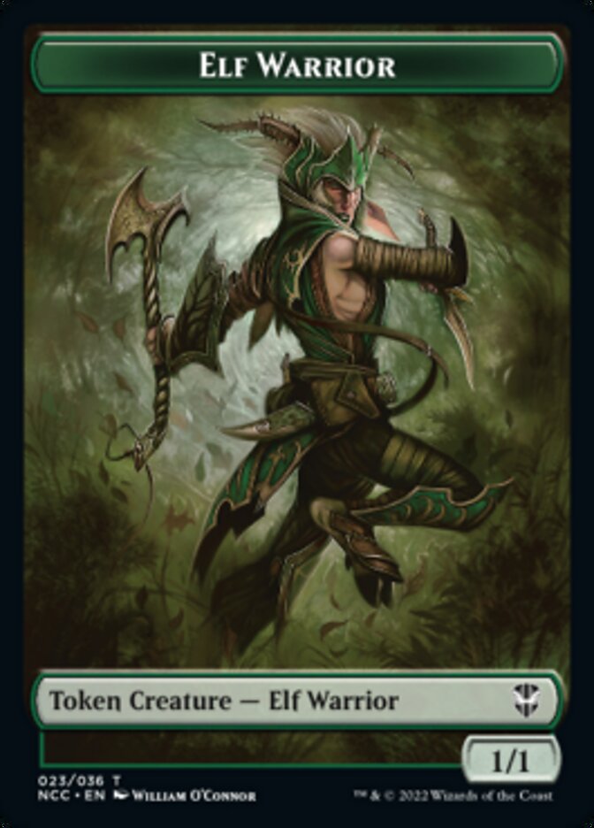 Elf Warrior // Wurm Double-Sided Token [Streets of New Capenna Commander Tokens] | Odin's Place