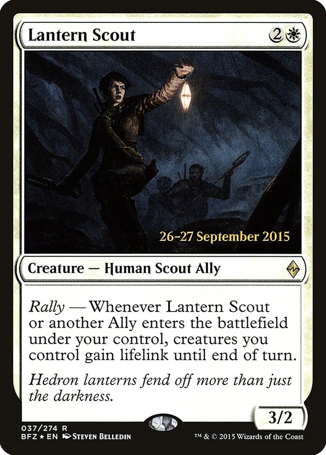 Lantern Scout (37) [Battle for Zendikar Prerelease Promos] | Odin's Place