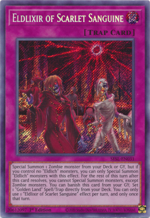 Eldlixir of Scarlet Sanguine [SESL-EN031] Secret Rare | Odin's Place