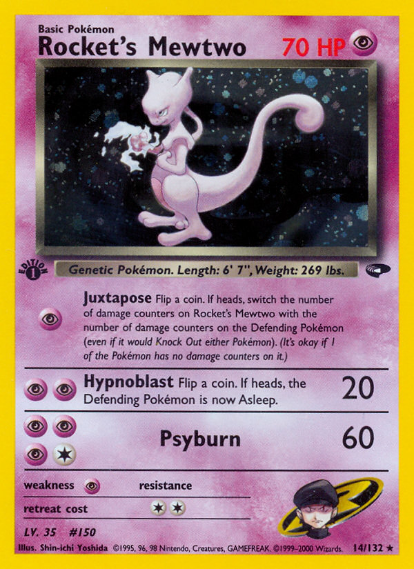Rocket's Mewtwo (14/132) [Gym Challenge 1st Edition] | Odin's Place