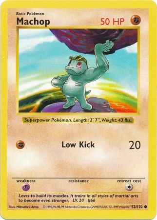 Machop (52/102) [Base Set Shadowless Unlimited] | Odin's Place