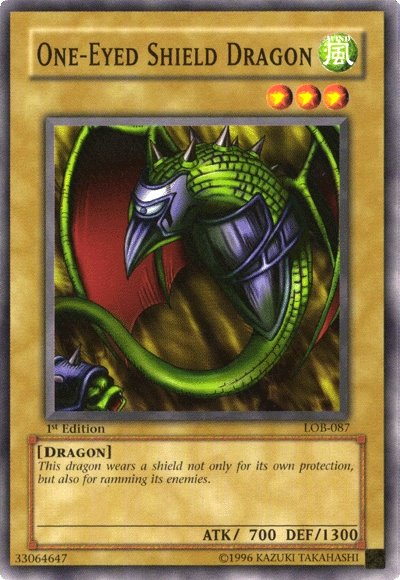One-Eyed Shield Dragon [LOB-087] Common | Odin's Place