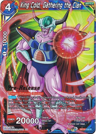 King Cold, Gathering the Clan (BT14-150) [Cross Spirits Prerelease Promos] | Odin's Place