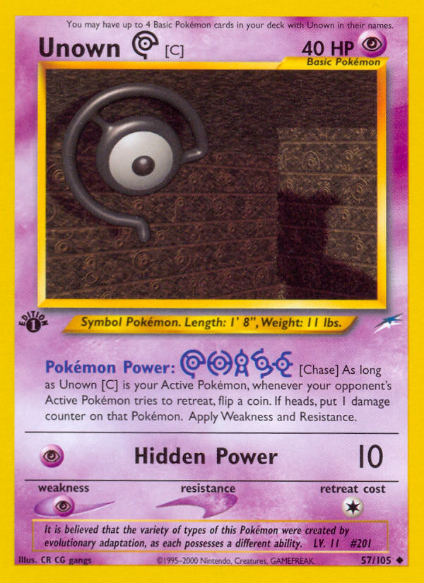 Unown [C] (57/105) [Neo Destiny 1st Edition] | Odin's Place