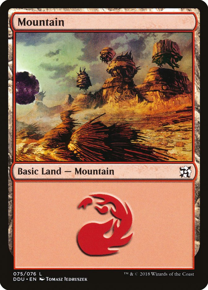 Mountain (75) [Duel Decks: Elves vs. Inventors] | Odin's Place