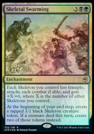 Skeletal Swarming [Dungeons & Dragons: Adventures in the Forgotten Realms Prerelease Promos] | Odin's Place