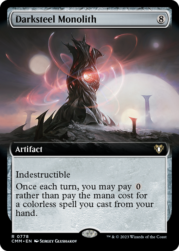 Darksteel Monolith (Extended Art) [Commander Masters] | Odin's Place