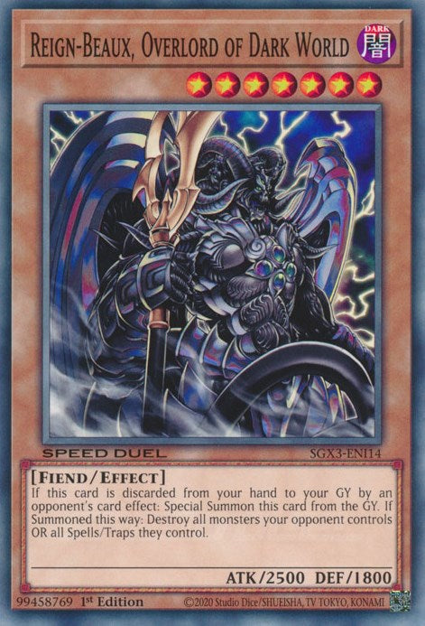 Reign-Beaux, Overlord of Dark World [SGX3-ENI14] Common | Odin's Place