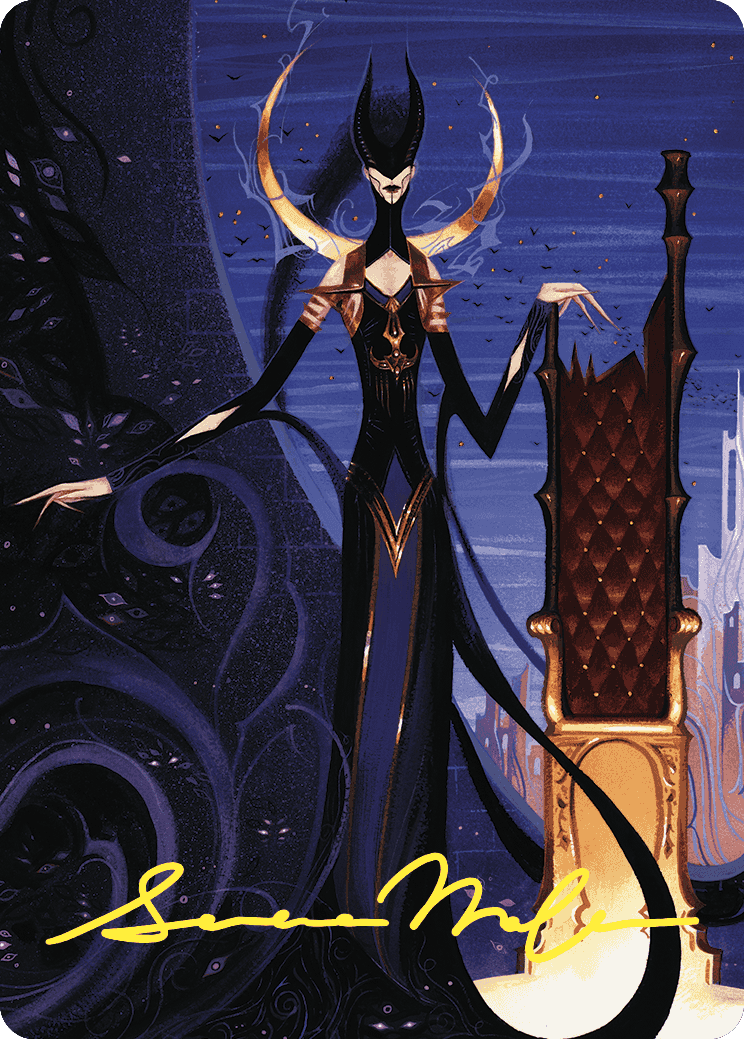 Ashiok, Wicked Manipulator Art Card (57/81) (Gold-Stamped Signature) [Wilds of Eldraine Art Series] | Odin's Place