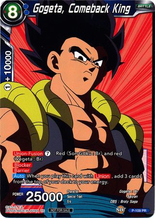 Gogeta, Comeback King (Broly Pack Vol. 3) (P-109) [Promotion Cards] | Odin's Place