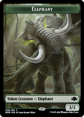 Elephant // Sheep Double-Sided Token [Dominaria Remastered Tokens] | Odin's Place