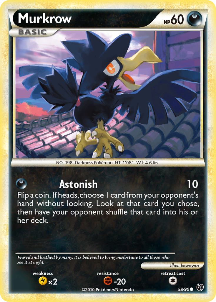 Murkrow (58/90) [HeartGold & SoulSilver: Undaunted] | Odin's Place