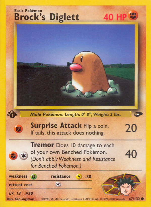 Brock's Diglett (67/132) [Gym Challenge 1st Edition] | Odin's Place
