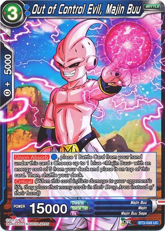 Out of Control Evil, Majin Buu (BT3-048) [Cross Worlds] | Odin's Place