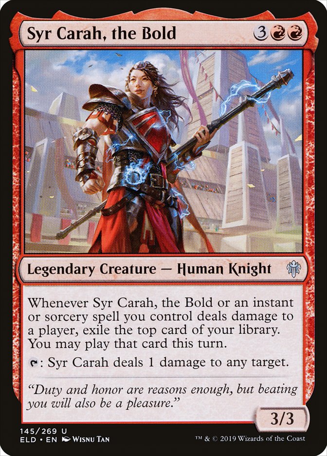 Syr Carah, the Bold [Throne of Eldraine] | Odin's Place