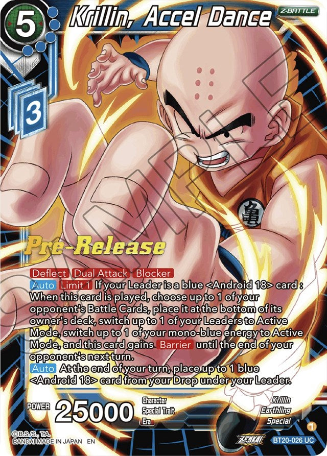 Krillin, Accel Dance (BT20-026) [Power Absorbed Prerelease Promos] | Odin's Place
