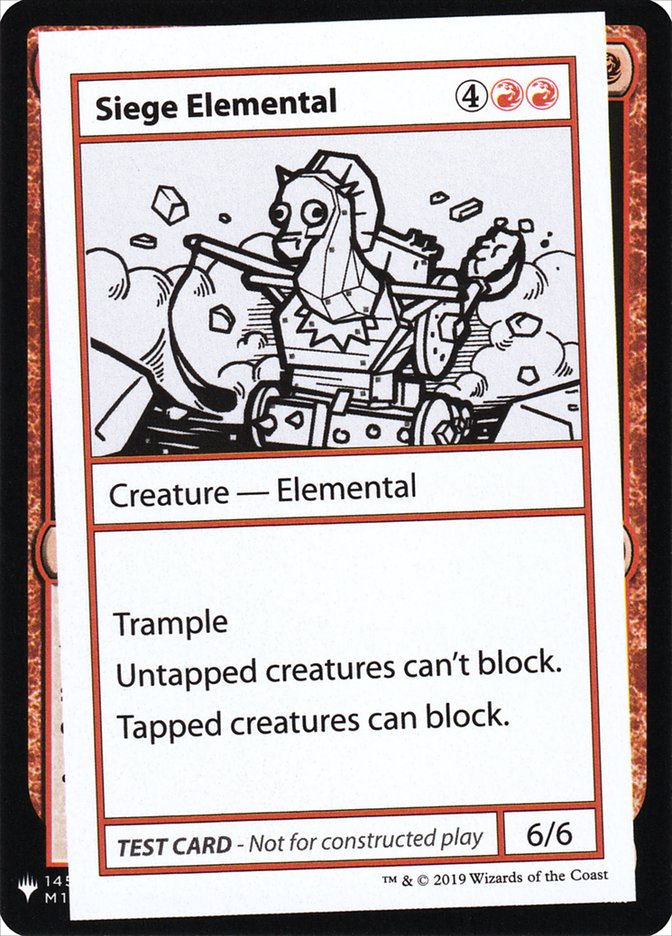 Siege Elemental [Mystery Booster Playtest Cards] | Odin's Place