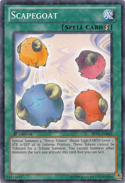 Scapegoat [BP01-EN042] Starfoil Rare | Odin's Place