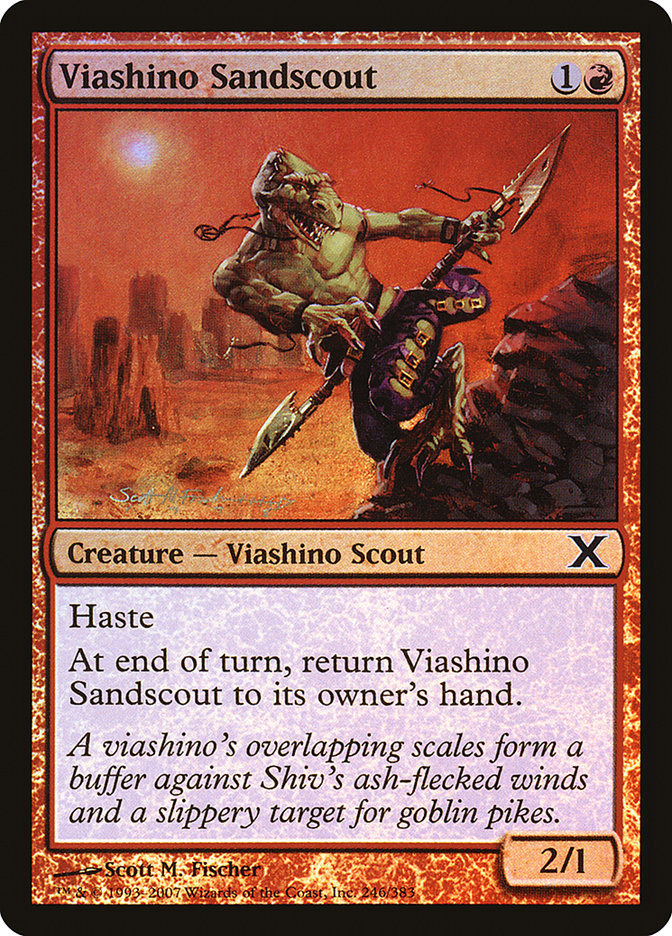 Viashino Sandscout (Premium Foil) [Tenth Edition] | Odin's Place