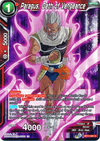 Paragus, Oath of Vengeance (BT11-021) [Vermilion Bloodline 2nd Edition] | Odin's Place