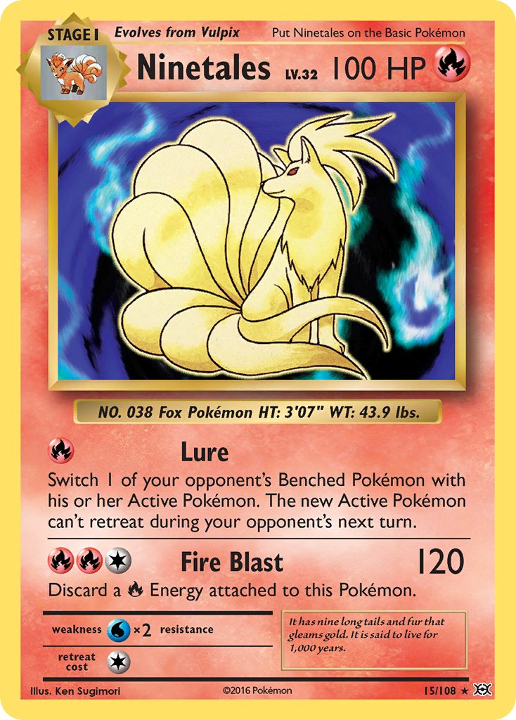 Ninetales (15/108) (Theme Deck Exclusive) [XY: Evolutions] | Odin's Place