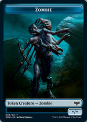 Zombie (008) // Zombie (005) Double-Sided Token [Innistrad: Crimson Vow Tokens] | Odin's Place