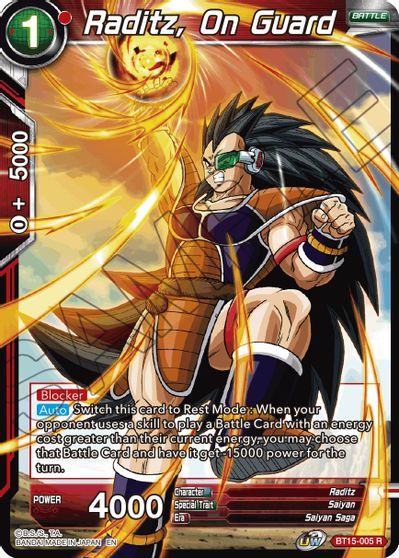 Raditz, On Guard (BT15-005) [Saiyan Showdown] | Odin's Place