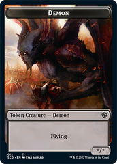 Demon // Demon Double-Sided Token [Starter Commander Decks] | Odin's Place