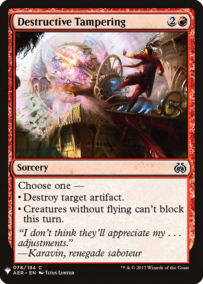 Destructive Tampering [Mystery Booster] | Odin's Place
