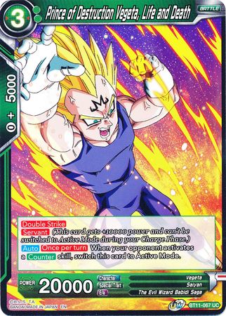 Prince of Destruction Vegeta, Life and Death (BT11-067) [Vermilion Bloodline] | Odin's Place