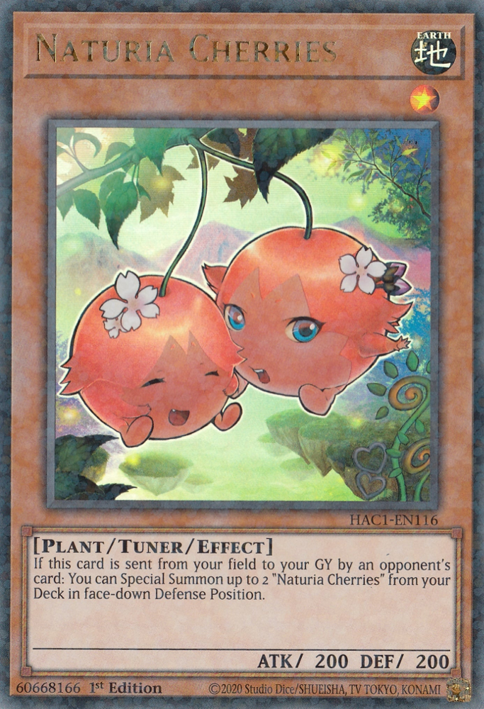 Naturia Cherries (Duel Terminal) [HAC1-EN116] Parallel Rare | Odin's Place